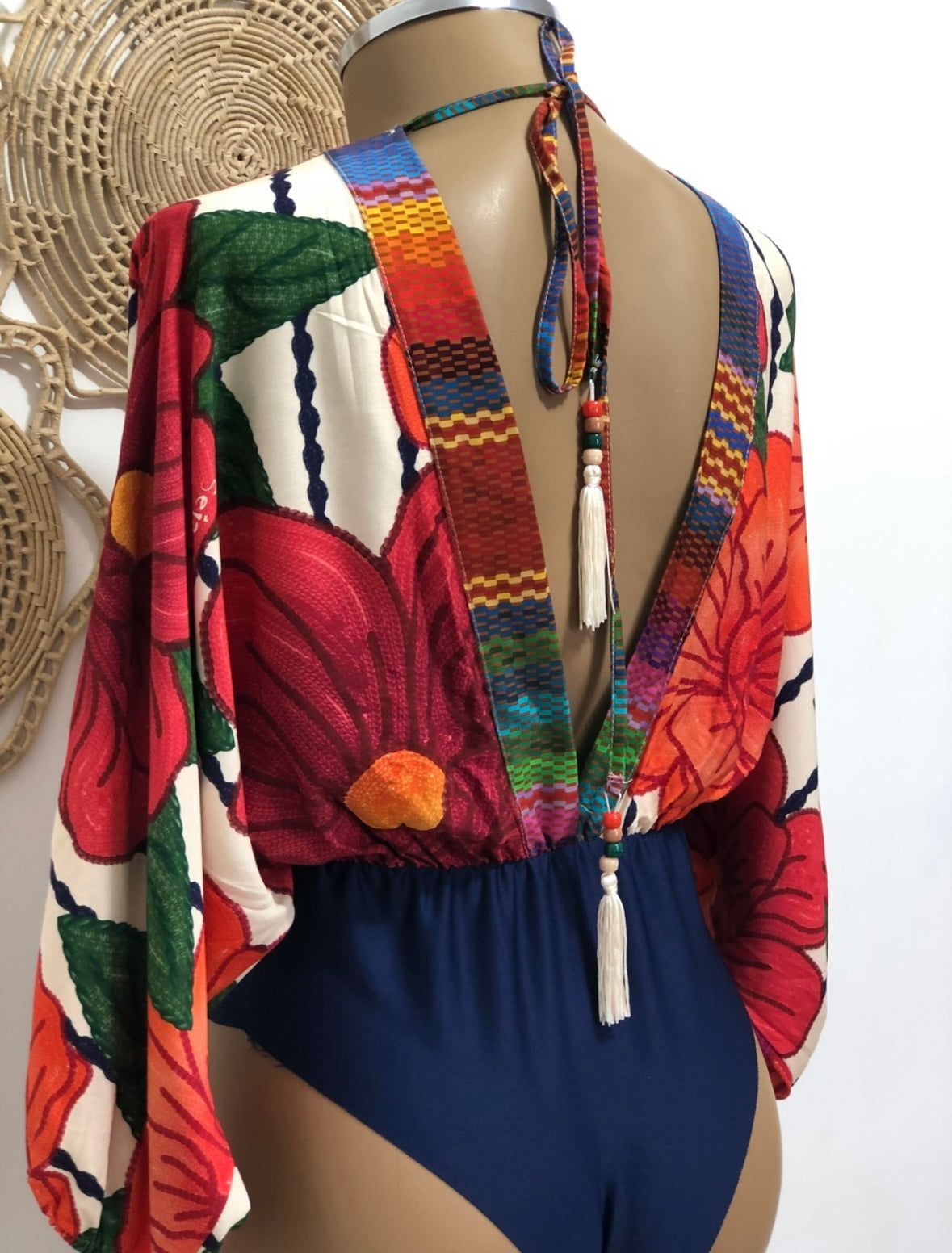 Brazilian Bodysuit- FLOR - red | Maria Mariá