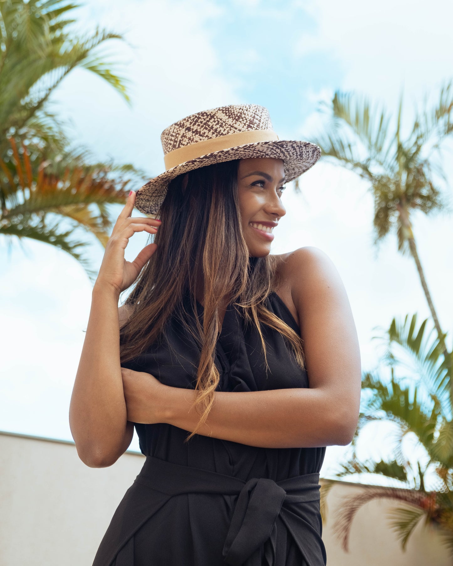 Straw Hat - PARIS - Streaky Brown | Malu Pires