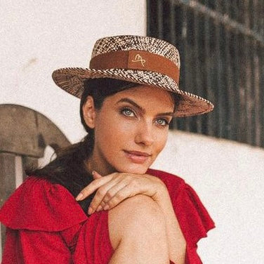 Straw Hat - PARIS - Streaky Brown | Malu Pires