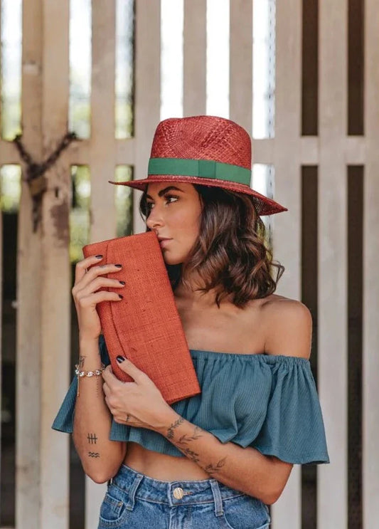 Straw Hat - PANAMÁ - Cherry | Malu Pires