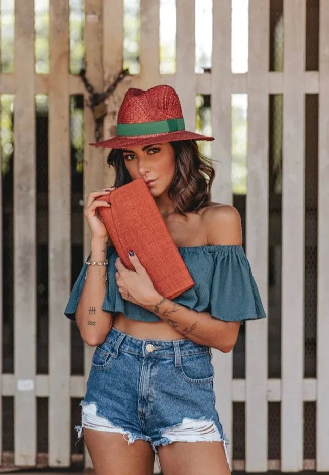 Straw Hat - PANAMÁ - Cherry | Malu Pires