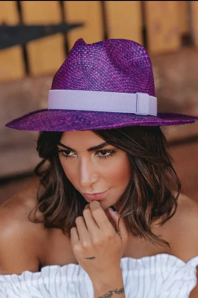 Straw Hat - PANAMÁ - Purple | Malu Pires