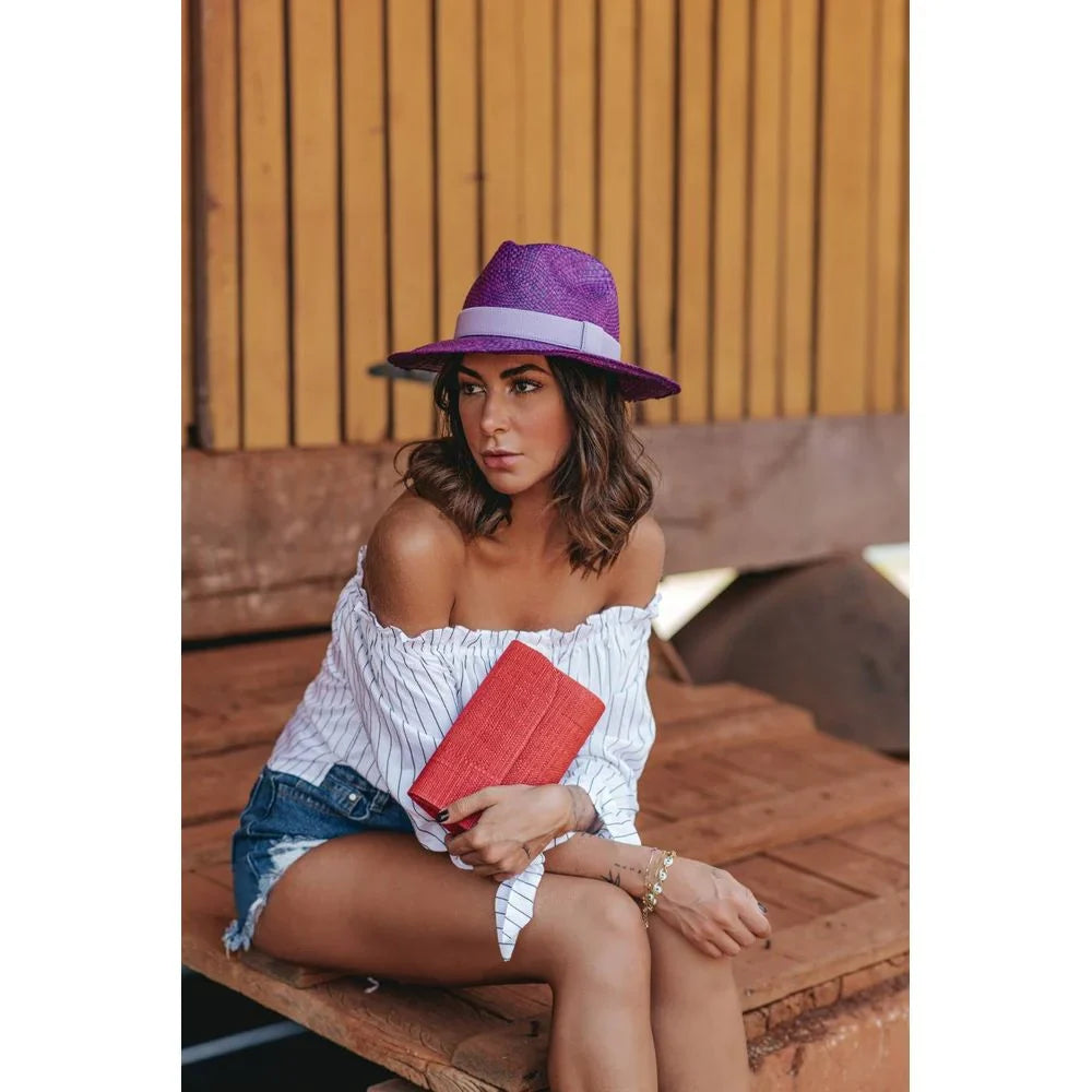 Straw Hat - PANAMÁ - Purple | Malu Pires