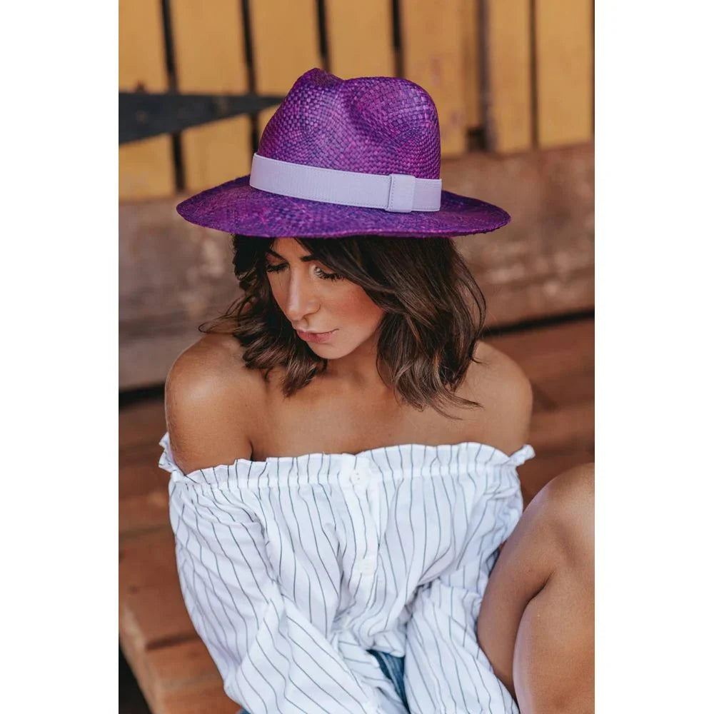 Straw Hat - PANAMÁ - Purple | Malu Pires