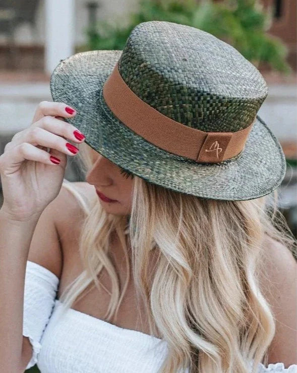 Straw Hat - PARIS - Olive | Malu Pires