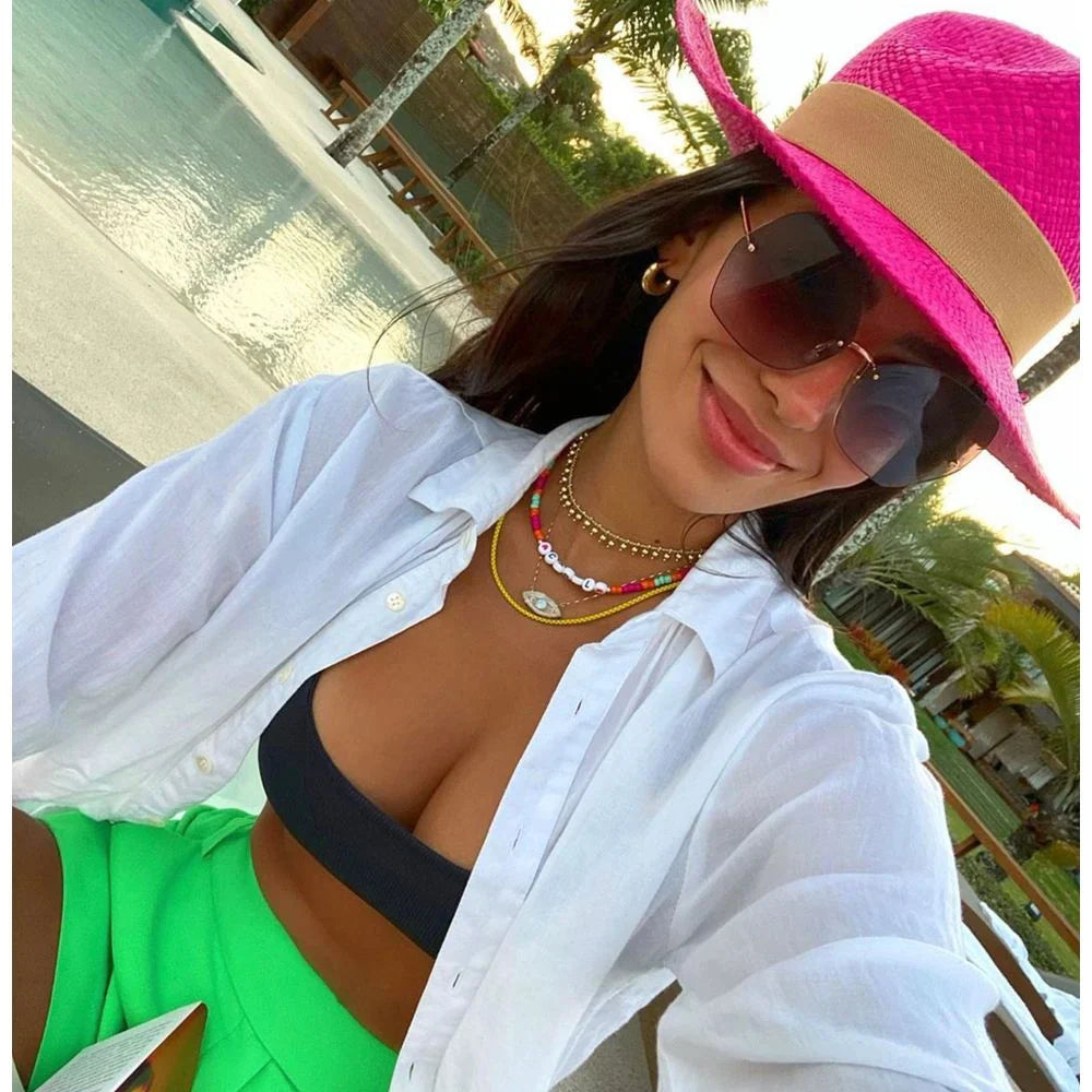 Straw Hat - PANAMÁ - Pink | Malu Pires