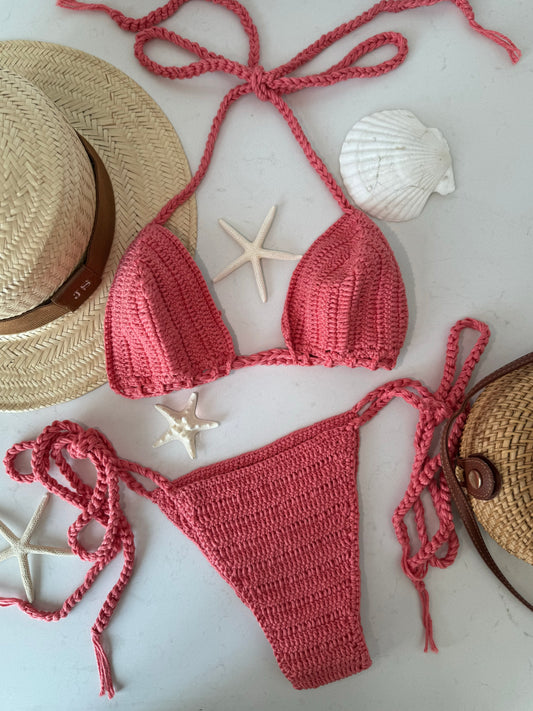 Bikini Isis - Coral Pink  | ByC