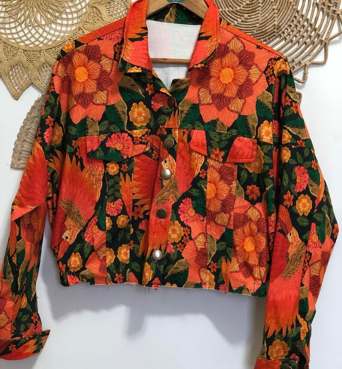 Brazilian Floral Jacket - CAPRI - orange | Maria Mariá