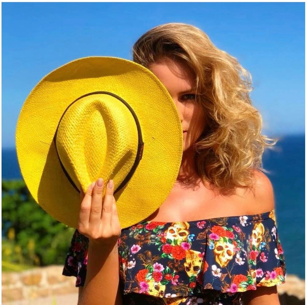 Straw Hat - PANAMÁ - Yellow | Malu Pires